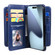 iPhone 17 Pro Multi-Function Wallet 10 Card Slots Leather Phone Case - Dark Blue