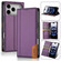 iPhone 17 Pro N.BEKUS P3 RFID Stitching Magnetic Flip Leather Phone Case - Purple