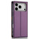 iPhone 17 Pro N.BEKUS P3 RFID Stitching Magnetic Flip Leather Phone Case - Purple