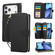 iPhone 17 Pro Nine-card Slots Zipper Wallet Bag Leather Phone Case - Black