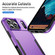 iPhone 17 Pro Pioneer Armor Heavy Duty PC + TPU Phone Case - Purple+Black
