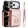 iPhone 17 Pro Ring Holder RFID Card Slot Phone Case - Rose Gold