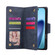 iPhone 17 Pro Rivet Buckle 9 Cards Three Fold Leather Phone Case - Blue