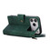 iPhone 17 Pro Rivet Buckle 9 Cards Three Fold Leather Phone Case - Green