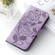 iPhone 17 Pro Rose Butterfly Embossed Leather Phone Case - Purple