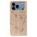 iPhone 17 Pro Rose Butterfly Embossed Leather Phone Case - Rose Gold
