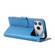 iPhone 17 Pro Rose Flower Embossed 3-Card Slots Leather Phone Case - Blue