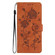 iPhone 17 Pro Rose Flower Embossing Pattern Leather Phone Case - Brown