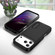 iPhone 17 Pro Rugged PC + Silicone Phone Case with Holder - Black