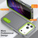 iPhone 17 Pro Rugged PC + Silicone Phone Case with Holder - Grey+Fresh Green