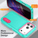 iPhone 17 Pro Rugged PC + Silicone Phone Case with Holder - Light Green+Rose Red