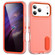 iPhone 17 Pro Rugged PC + Silicone Phone Case with Holder - Transparent+Orange