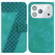 iPhone 17 Pro Seven-shaped Embossed Leather Phone Case - Green