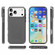iPhone 17 Pro Shockproof Terminator Glitter Powder Phone Case - Transparent Grey