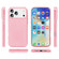 iPhone 17 Pro Shockproof Terminator Glitter Powder Phone Case - Transparent Pink