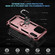 iPhone 17 Pro Shockproof TPU Hybrid PC Phone Case with Holder - Rose Gold