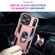 iPhone 17 Pro Shockproof TPU Hybrid PC Phone Case with Holder - Rose Gold