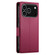 iPhone 17 Pro Side Buckle Magnetic Frosted Leather Phone Case - Wine Red