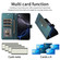 iPhone 17 Pro Six Card Slots Buckle Leather Phone Case with Lanyard - Green