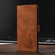 iPhone 17 Pro Skin Feel Embossed Feather Leather Phone Case - Brown