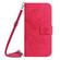 iPhone 17 Pro Skin Feel Sun Flower Embossed Flip Leather Phone Case with Lanyard - Rose Red