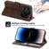 iPhone 17 Pro Skin-feel Flowers Embossed Wallet Leather Phone Case - Brown