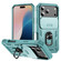 iPhone 17 Pro Sliding Camshield TPU + PC Phone Case with Holder - Green