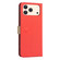iPhone 17 Pro Splicing Color Hollow Flower Pattern RFID Leather Phone Case - Red