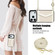 iPhone 17 Pro Splicing Rhombic Texture Card Bag Phone Case with Long Lanyard - Beige