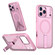 iPhone 17 Pro Star Shine Series TPU + PC MagSafe Phone Case with Fold Holder - Pink