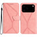 iPhone 17 Pro Stitching Embossed Leather Phone Case - Pink