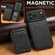 iPhone 17 Pro Suteni H18 Cross Grain MagSafe Wallet Leather Phone Case - Black