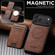 iPhone 17 Pro Suteni M5 Magnetic Card Bag MagSafe Leather Phone Case - Brown