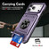 iPhone 17 Pro TPU+PC Shockproof Card Phone Case with Metal Ring Holder - Purple