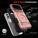 iPhone 17 Pro TPU+PC Shockproof Card Phone Case with Metal Ring Holder - Rose Gold