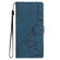 iPhone 17 Pro Triangles Embossed Leather Phone Case - Blue