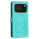 iPhone 17 Pro Tulips Embossed Leather Phone Case with Lanyard - Green