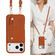 iPhone 17 Pro Wristband Vertical Flip Wallet Back Cover Phone Case with Long Lanyard - Brown