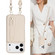 iPhone 17 Pro Wristband Vertical Flip Wallet Back Cover Phone Case with Long Lanyard - White