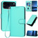 iPhone 17 Pro YX0070 Carbon Fiber Buckle Leather Phone Case with Lanyard - Light Blue