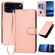 iPhone 17 Pro YX0070 Carbon Fiber Buckle Leather Phone Case with Lanyard - Pink