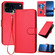 iPhone 17 Pro YX0070 Carbon Fiber Buckle Leather Phone Case with Lanyard - Red