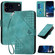 iPhone 17 Pro YX0080 Grid Butterfly Embossed Pattern Flip Leather Phone Case with Lanyard - Light Blue