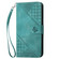 iPhone 17 Pro YX0080 Grid Butterfly Embossed Pattern Flip Leather Phone Case with Lanyard - Light Blue