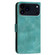 iPhone 17 Pro YX0080 Grid Butterfly Embossed Pattern Flip Leather Phone Case with Lanyard - Light Blue