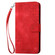 iPhone 17 Pro YX0080 Grid Butterfly Embossed Pattern Flip Leather Phone Case with Lanyard - Red