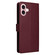 iPhone 17 3-Card Slots Multifunctional Leather Phone Case - Wine Red