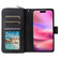 iPhone 17 9 Card Slots Zipper Wallet Bag Leather Phone Case - Black
