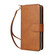 iPhone 17 9 Card Slots Zipper Wallet Bag Leather Phone Case - Brown