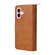 iPhone 17 9 Card Slots Zipper Wallet Bag Leather Phone Case - Brown